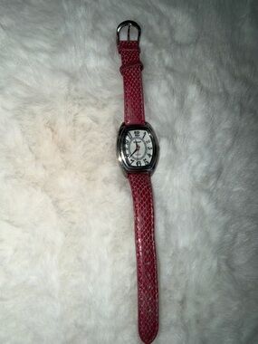Gossip Women's Pink Leather-Pattern Watch